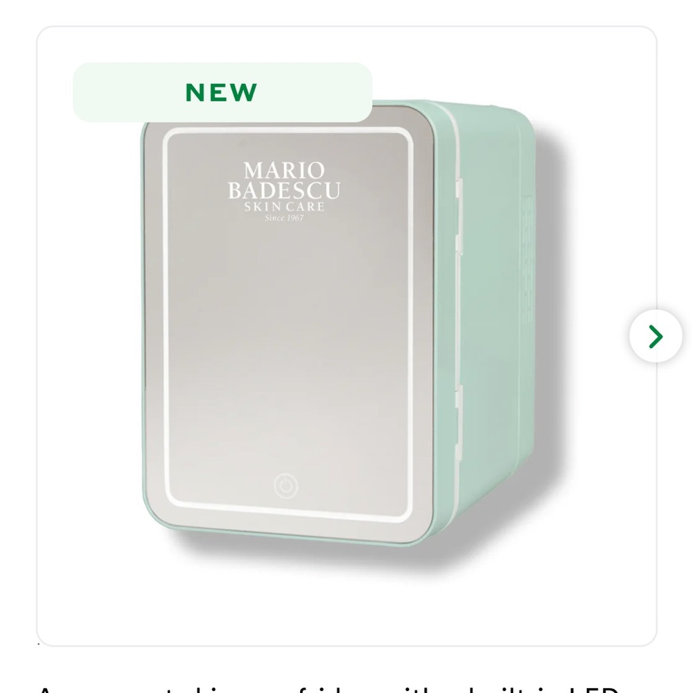 Mario Badescu LED MIRRORED MINI FRIDGE Like New, Sold Out!
